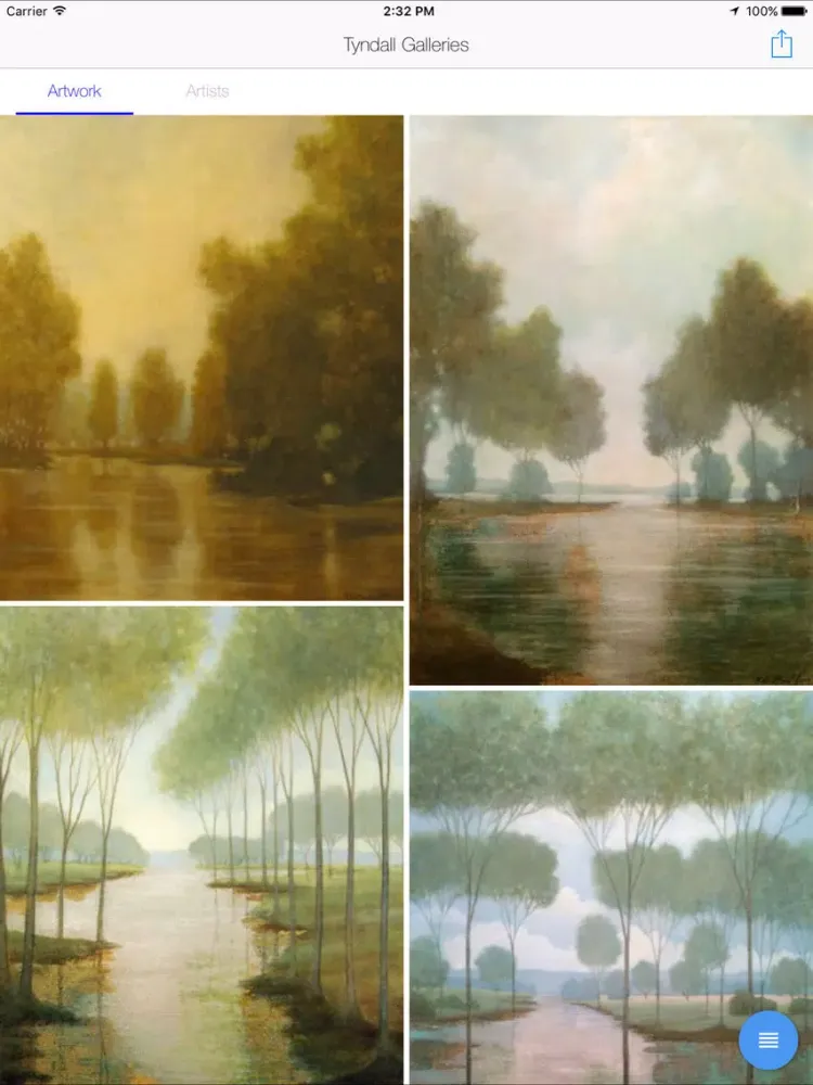 Screenshot di Tyndall Galleries iPad 