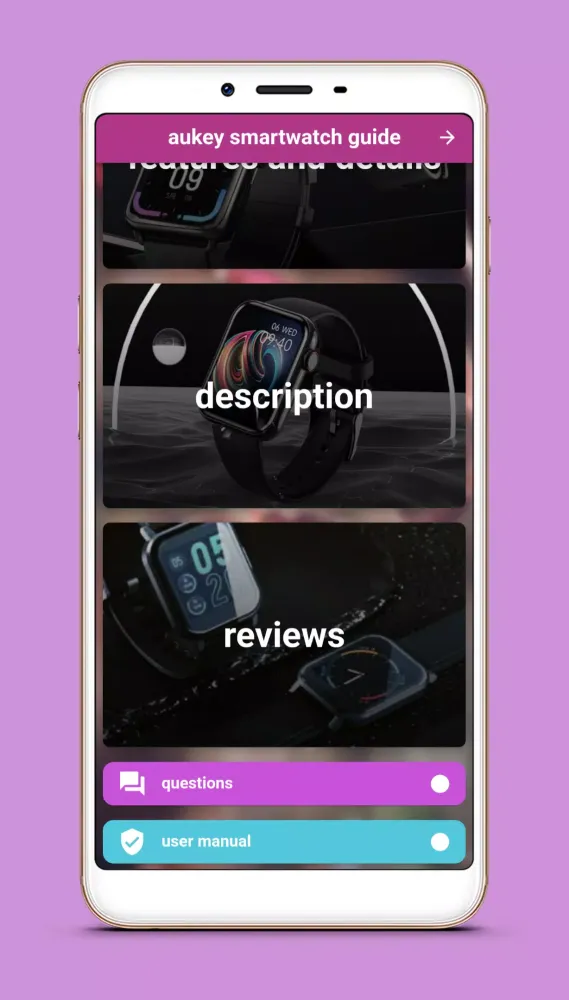 صور aukey smartwatch guide