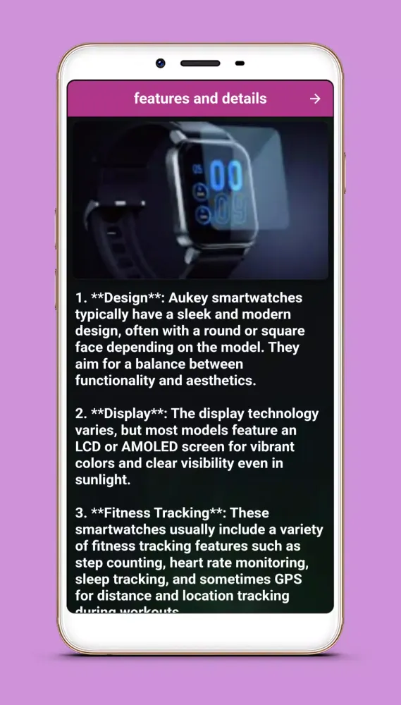 صور aukey smartwatch guide