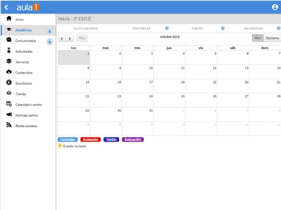 Ảnh chụp màn hình của Colegio Pasteur Aula1 iPad 