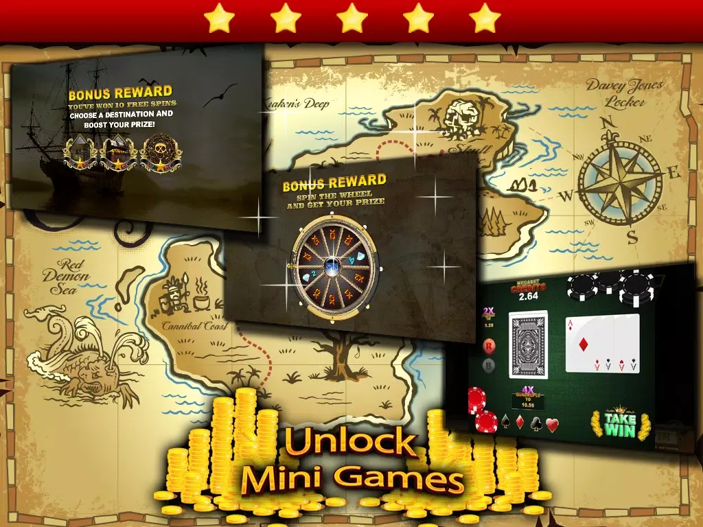 Golden Pirate's Legends Slots Machines FREE - Spin the pirate kings wheel to win the caribbean bay slots casino iPad  स्क्रीनशॉट