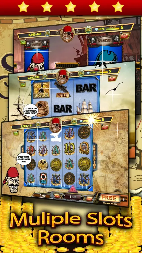 Golden Pirate's Legends Slots Machines FREE - Spin the pirate kings wheel to win the caribbean bay slots casino स्क्रीनशॉट