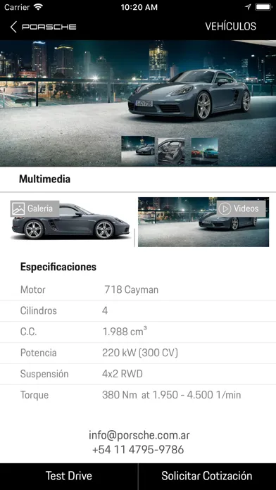 Porsche Service Argentina Ekran Görüntüleri