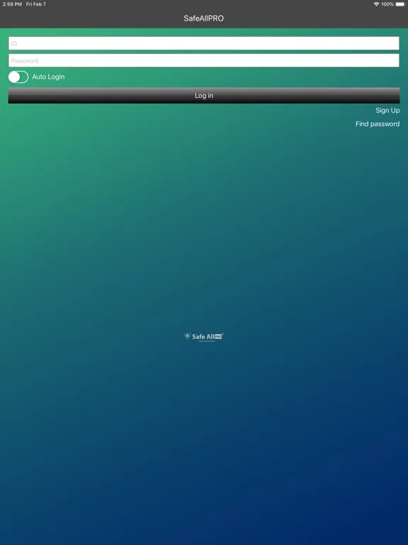 Tangkapan skrin SafeAllPRO iPad 