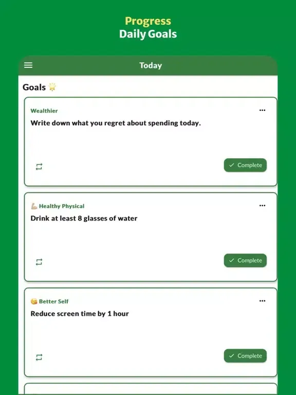 Selfiew : Daily 1% Growth iPad 应用截图