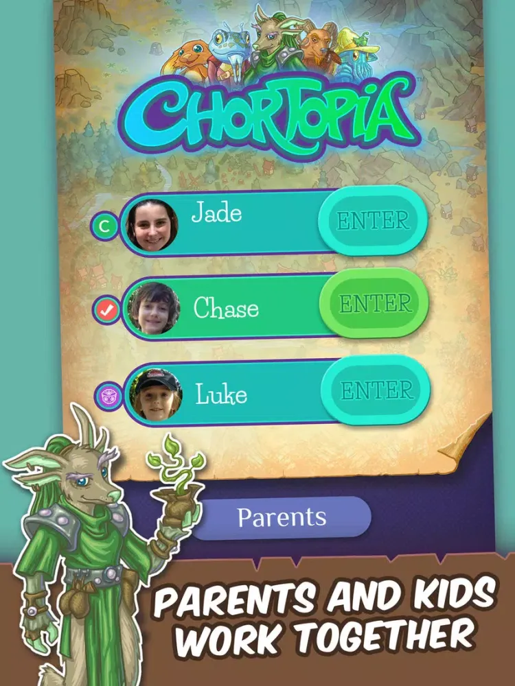 ภาพหน้าจอของ Chortopia Chore App: Reward Kids with Story, Collectibles, and Games iPad 