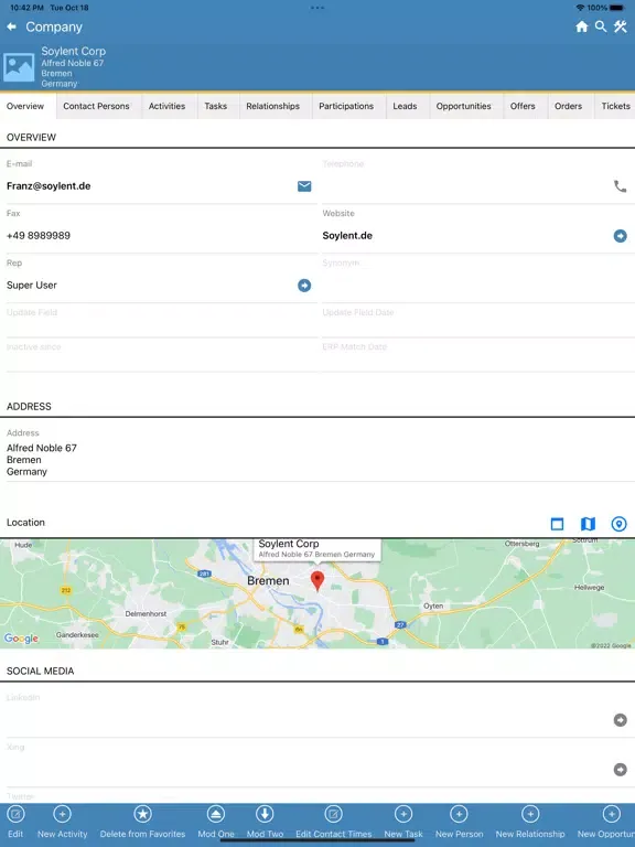 Capturas de pantalla de CRM.Client iPad 