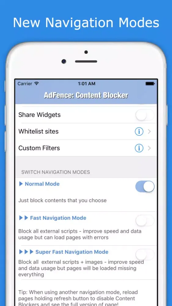 Captures d'écran de AdFence: Content Blocker