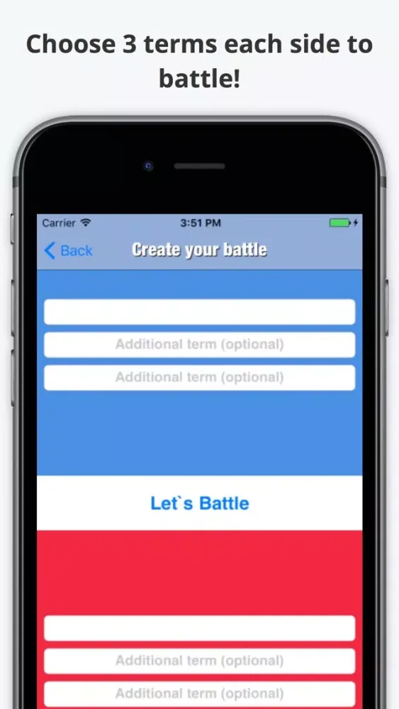 trendingBattle - trending topics / hashtag battle Screenshots