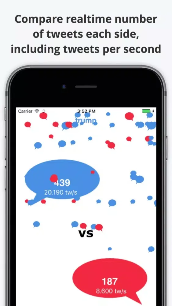 trendingBattle - trending topics / hashtag battle Screenshots