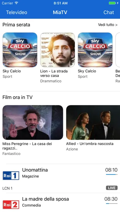 Capturas de tela do miaTV - Guida canali TV