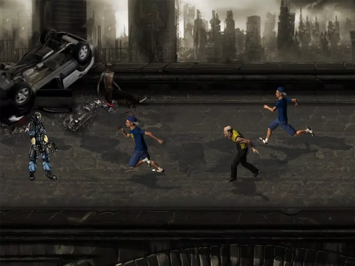 Tangkapan skrin Attack of Running Zombies iPad 