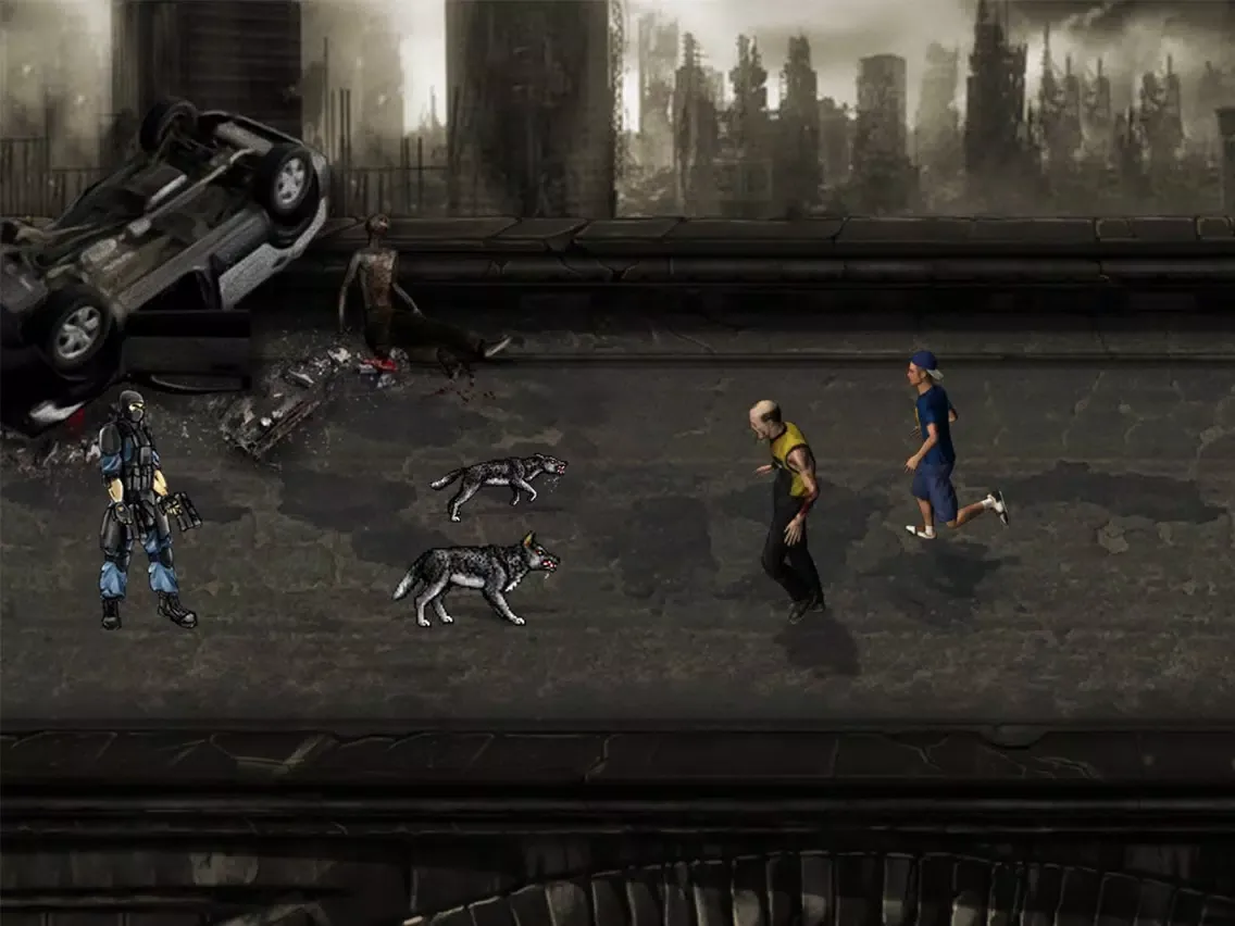 Tangkapan skrin Attack of Running Zombies iPad 