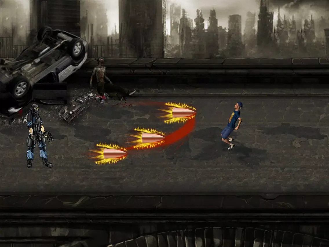 Tangkapan skrin Attack of Running Zombies iPad 