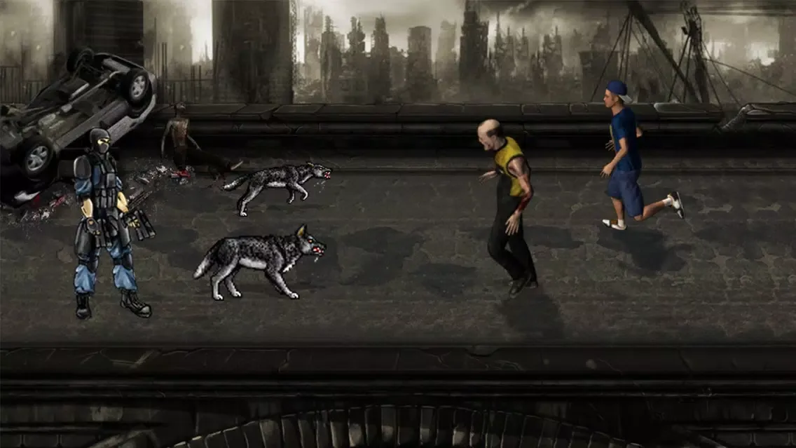 Tangkapan skrin Attack of Running Zombies