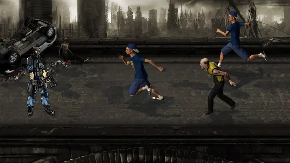 Tangkapan skrin Attack of Running Zombies