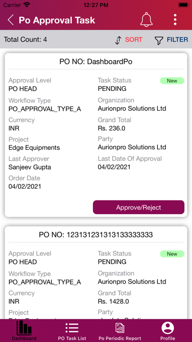 IPMS ERP سکرین شاٹس