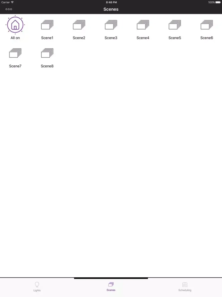 Скриншоты BLE Smart Lighting iPad 