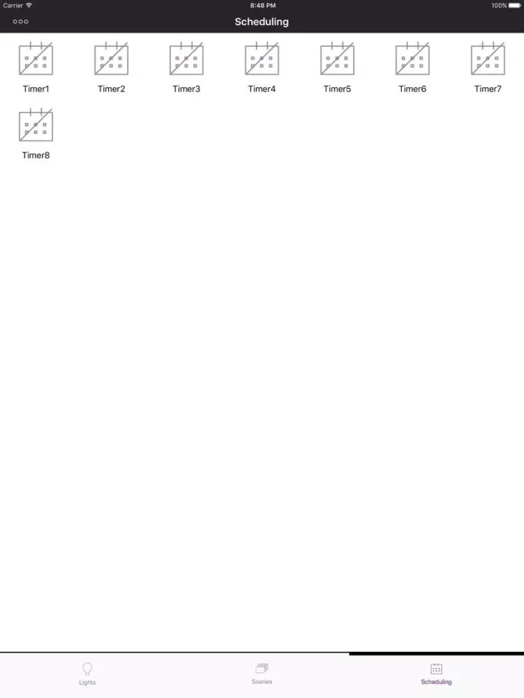Скриншоты BLE Smart Lighting iPad 