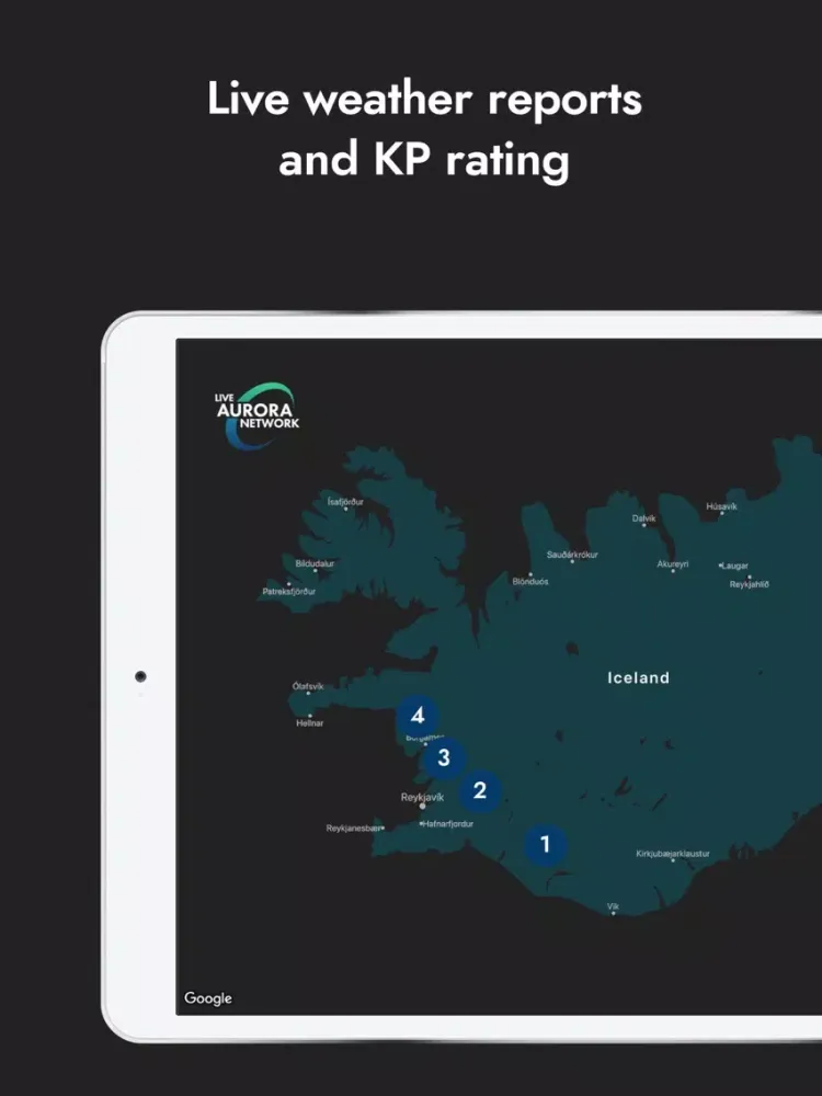Captures d'écran de Live Aurora Network Iceland iPad 