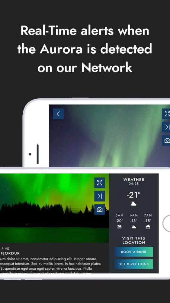 Captures d'écran de Live Aurora Network Iceland