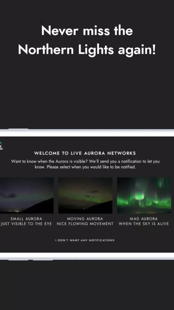 Captures d'écran de Live Aurora Network Iceland