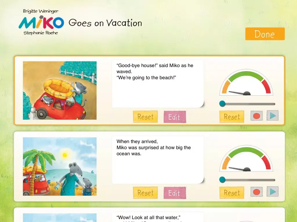 Miko Goes on Vacation: An interactive bedtime story book for kids about Miko’s first beach holiday, where he enjoys swimming and making new friends, by Brigitte Weninger illustrated by Stephanie Roehe. (iPad “Lite” version; by Auryn Apps) iPad  سکرین شاٹس