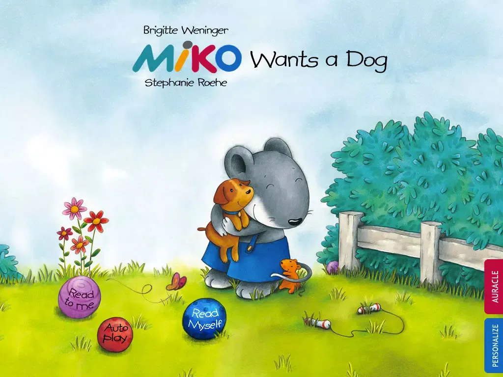 Miko Wants a Dog: An interactive kids bedtime story book about a mouse wanting a pet to play with and how he gets one by helping his neighbor, by Brigitte Weninger illustrated by Stephanie Roehe (iPad “Lite” version; by Auryn Apps) iPad  स्क्रीनशॉट