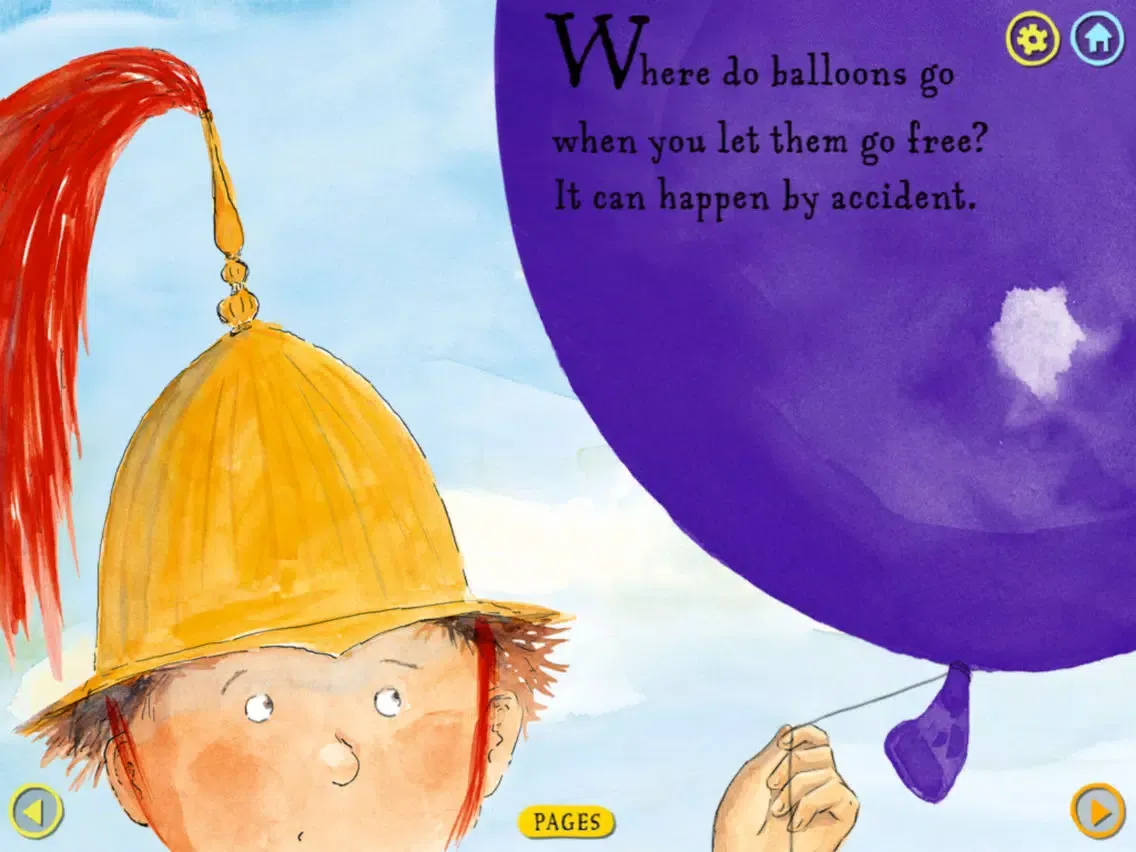 Capturas de pantalla de Where Do Balloons Go? An Uplifting Mystery : a creativity-enhancing kid's book by Jamie Lee Curtis (by Auryn Apps) iPad 