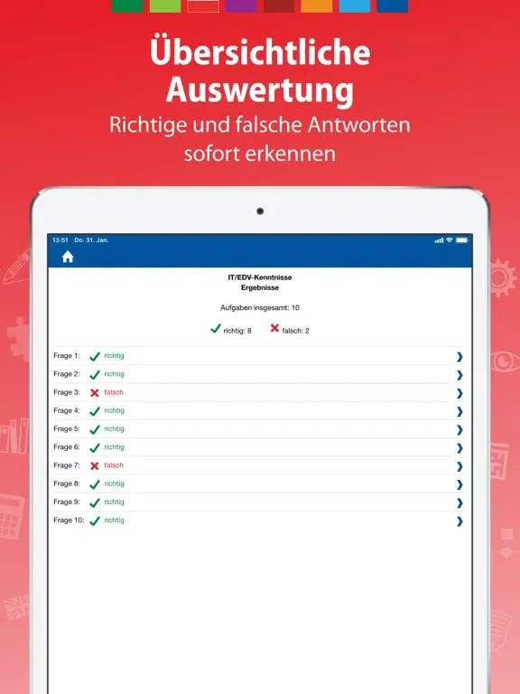 Скриншоты Test Allgemeinwissen iPad 