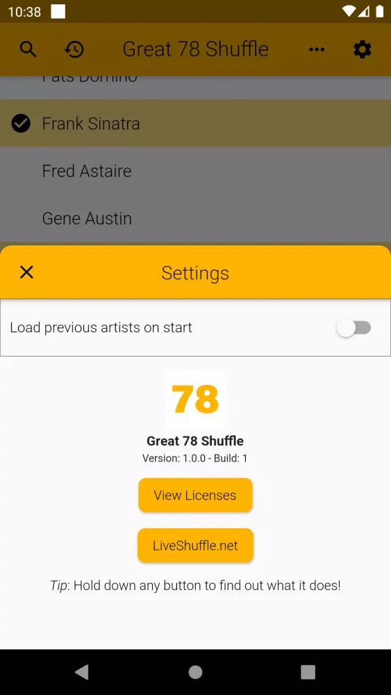 Zrzuty ekranu Great 78 Shuffle
