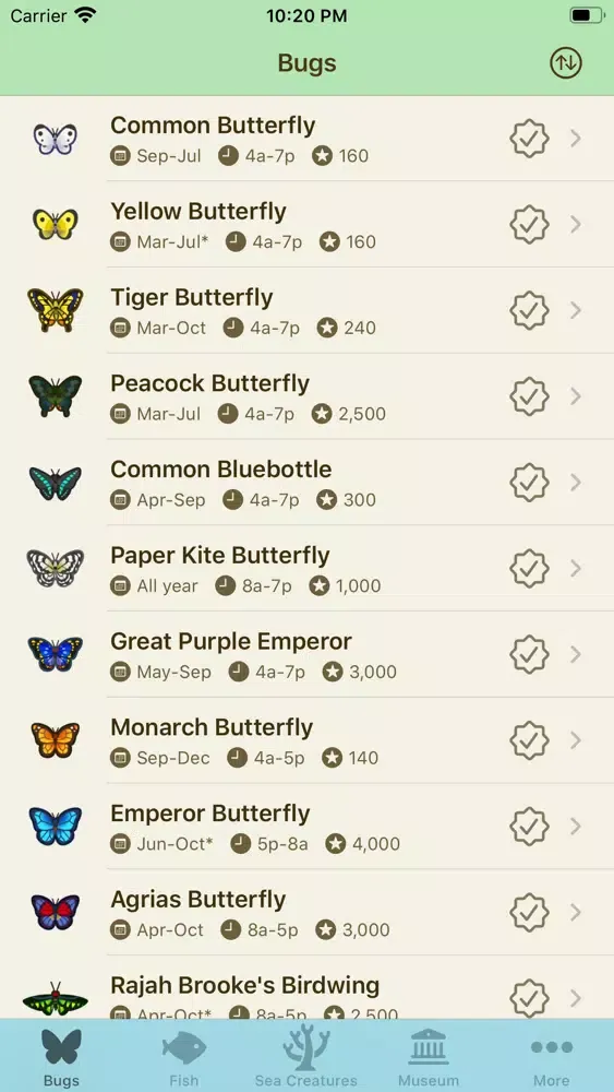 Capturas de pantalla de ACNH Island Guide