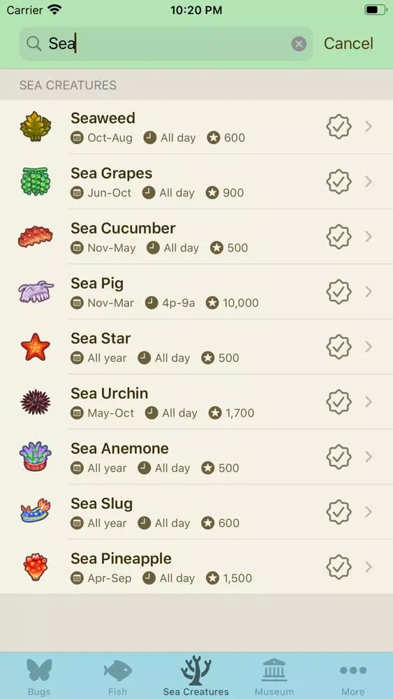 Capturas de pantalla de ACNH Island Guide