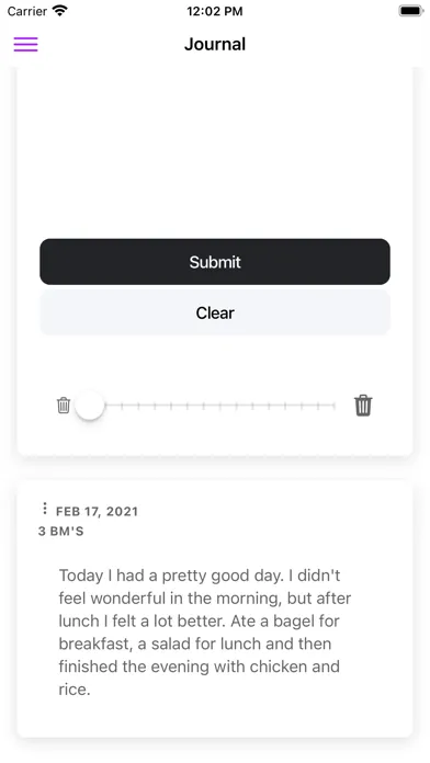 Скриншоты Crohns Food Tracker