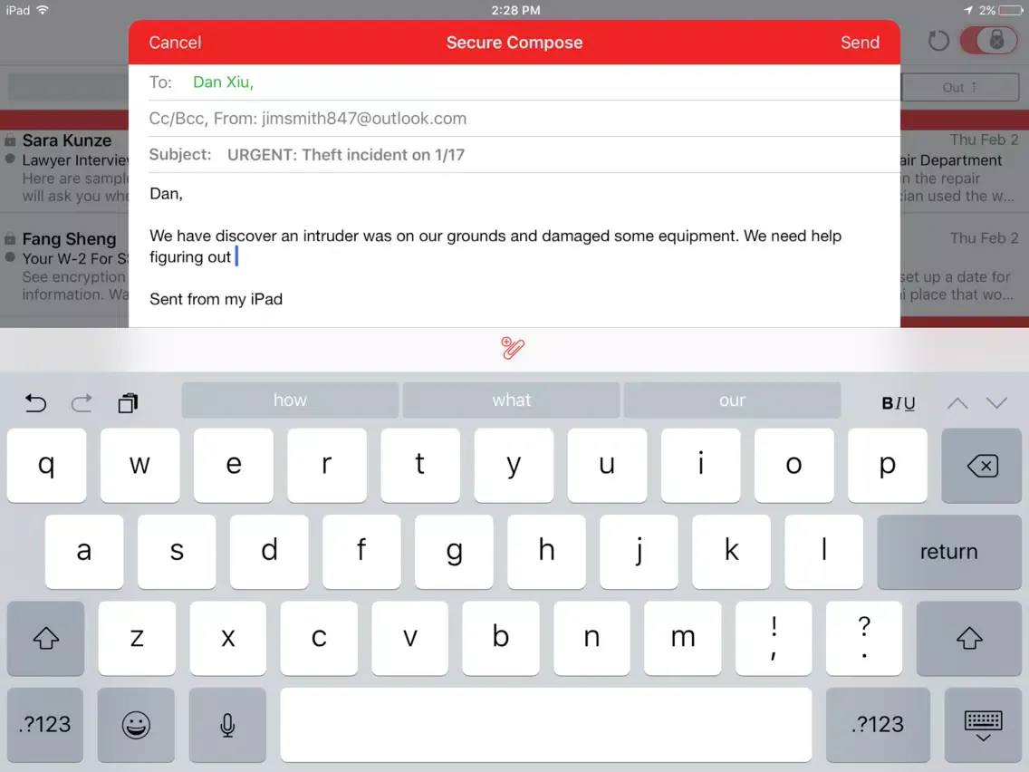ExtraSecure - Encrypted End-to-End Private Email iPad  سکرین شاٹس