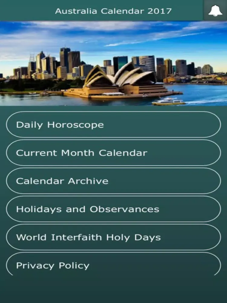 Скриншоты Australia Calendar 2017 with Horoscope iPad 
