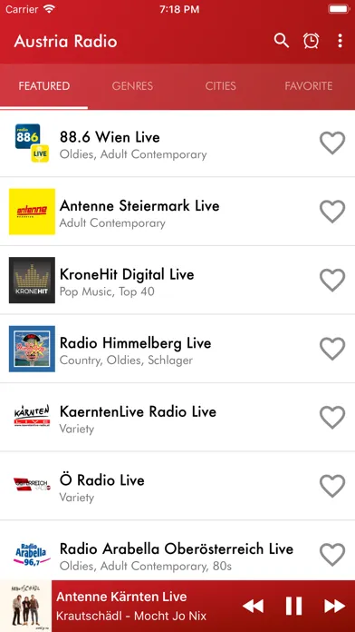 Capturas de tela do Austria Radio - Österreich FM