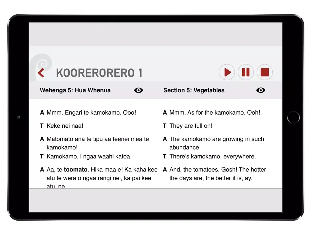 Pukapuka Kōrero Tahi iPad  سکرین شاٹس
