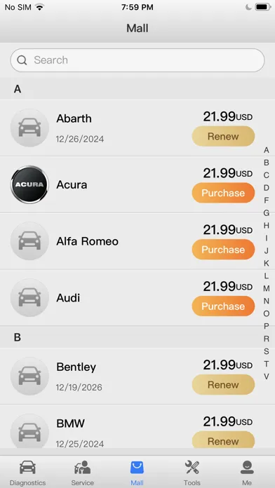 MaxiAP Diag Screenshots