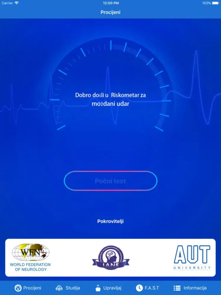 Stroke RiskoMeter CroatianLite iPad 应用截图
