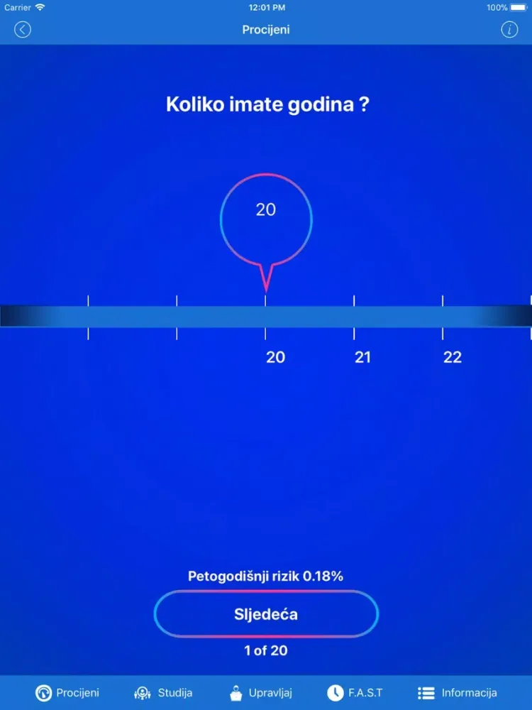 Stroke RiskoMeter CroatianLite iPad 应用截图