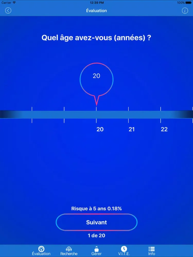 Capturas de pantalla de Riskomètre de l'AVC Pro iPad 
