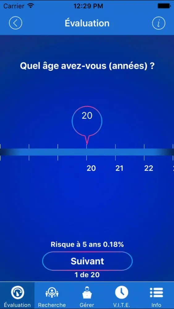 Capturas de pantalla de Riskomètre de l'AVC Pro