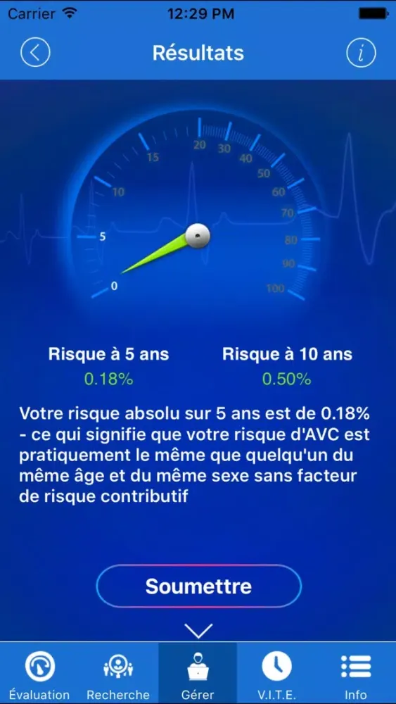 Capturas de pantalla de Riskomètre de l'AVC Pro