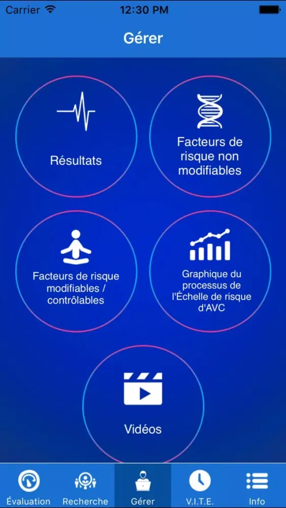 Capturas de pantalla de Riskomètre de l'AVC Pro