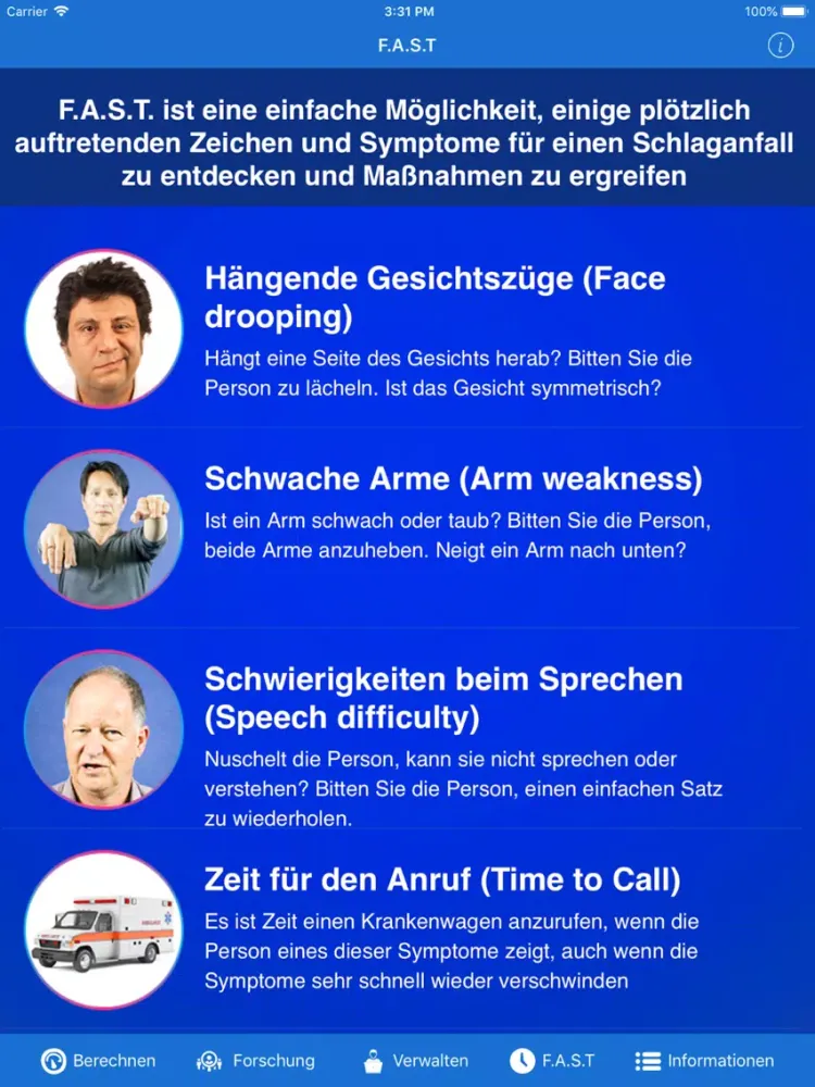 Capturas de pantalla de Stroke Riskometer German Pro iPad 