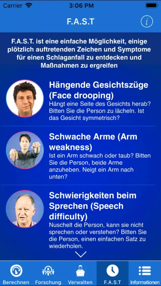 Capturas de pantalla de Stroke Riskometer German Pro