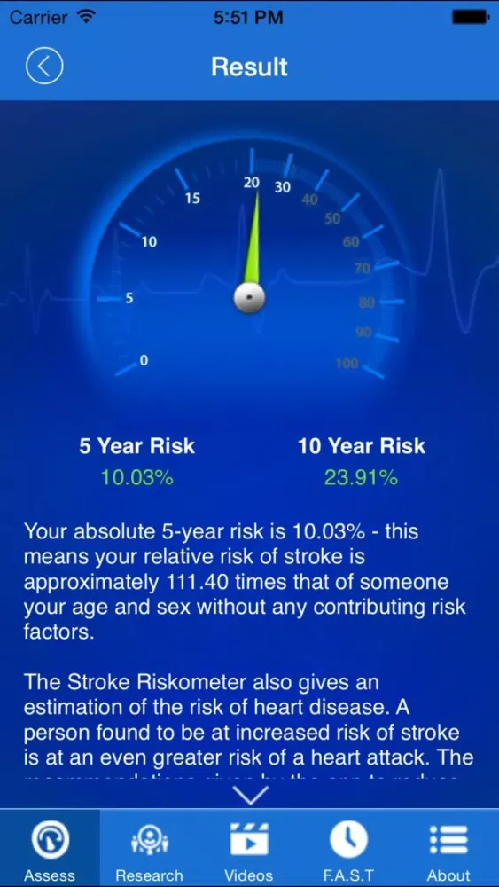 Скриншоты Stroke Riskometer Pro