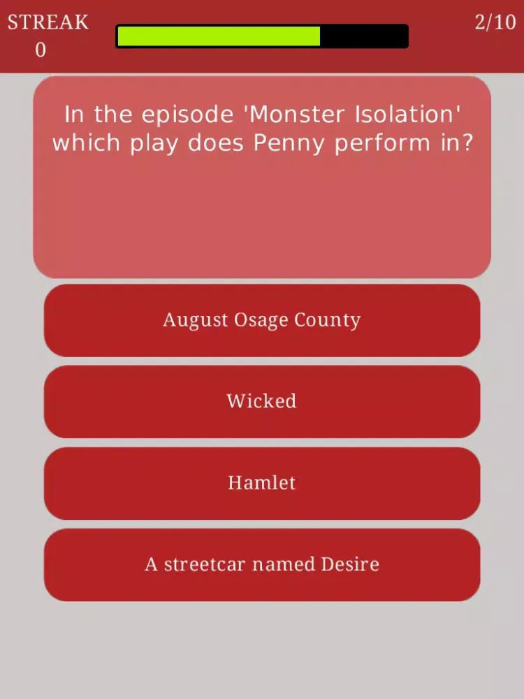 Zrzuty ekranu Trivia for The Big Bang Theory - A fan quiz for the TV series sitcom iPad 