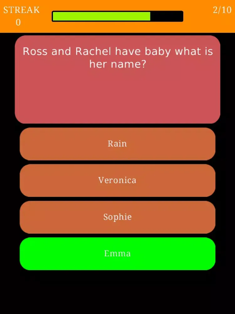 Trivia for FRIENDS - A fan quiz for one of the most loved TV sitcom's of the 90's iPad 應用截圖